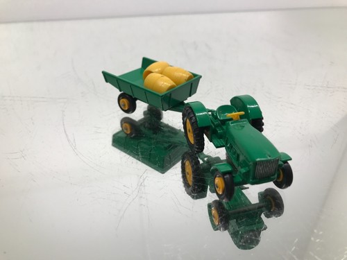 MATCHBOX LESNEY 50+51 JOHN DEERE LANZ 700 TRACTOR+TRAILER -3inch- GOOD - 371 - Imagen 8 de 8