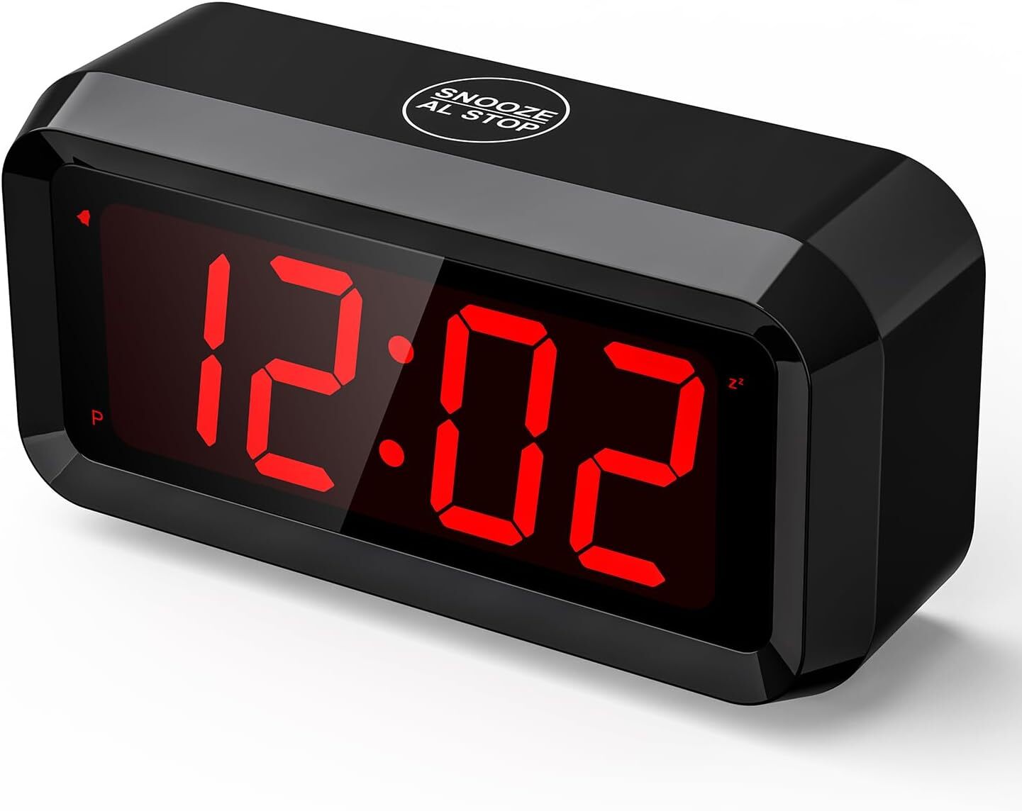 Alarm Clock,Digital Clock for Bedrooms,Battery Operated Black-image