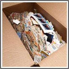 1000+ WORLD STAMPS ALL OFF PAPER From huge HOARD BOX Collection