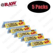 Raw Lyrical Lemonade King Size Rolling Papers | 5 Packs Deal