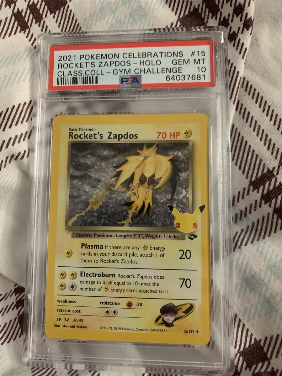 PSA 10 GEM MINT 2021 Pokemon Celebrations Classic Rocket's Zapdos
