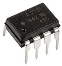 Image of 1 x Broadcom HCPL-2731-000E DC Input Darlington Output Dual Optocoupler, Through