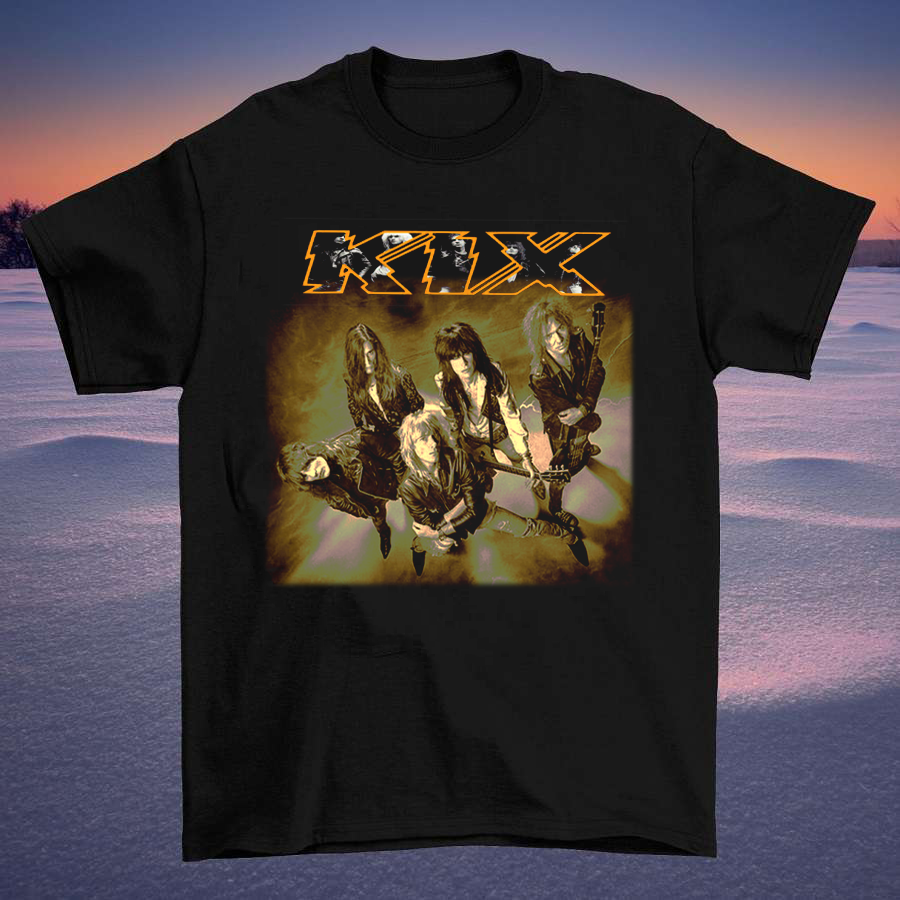 New Kix Band collection Gift For Fan Cotton Short Sleeve Unisex Black Shirt CG25-image