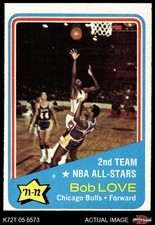 1972 Topps #166 Bob Love NBA All-Star - 2nd Team Bulls Southern Univer 4 - VG/EX