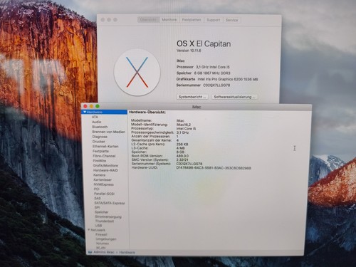 Apple iMac 21,5" Core I5 2,3 GHz 1 TB HDD 8 GB Modell 16.2 - Bild 3 von 8
