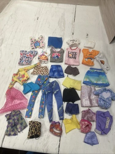 Large Barbie Doll Clothing & Accessory Lot, Possible Vintage Rainbow High Misc