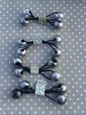 8 Vintage Fading Metallic Finish Knocker Ball Ponytail Elastic Hair Ties