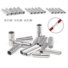 Coppers Electrical Wire Cable Connector Non-Insulated Tube Butt Splices Terminal