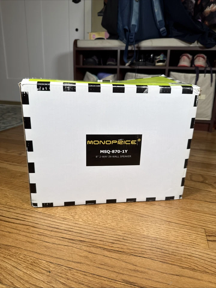 NUEVO Altavoces de pared de fibra bidireccional calibre Monoprice (par) tweeters de titanio de 8 pulgadas Foto 2 de 4