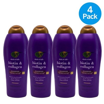 OGX Thick & Full + Biotin & Collagen Shampoo Volume & Texture 25.4oz 4 Pack New