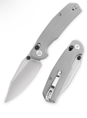 TRIVISA Hornet Folding Knife 3.38'' 14C28N Sandvik Steel Blade Gray G10 Handle