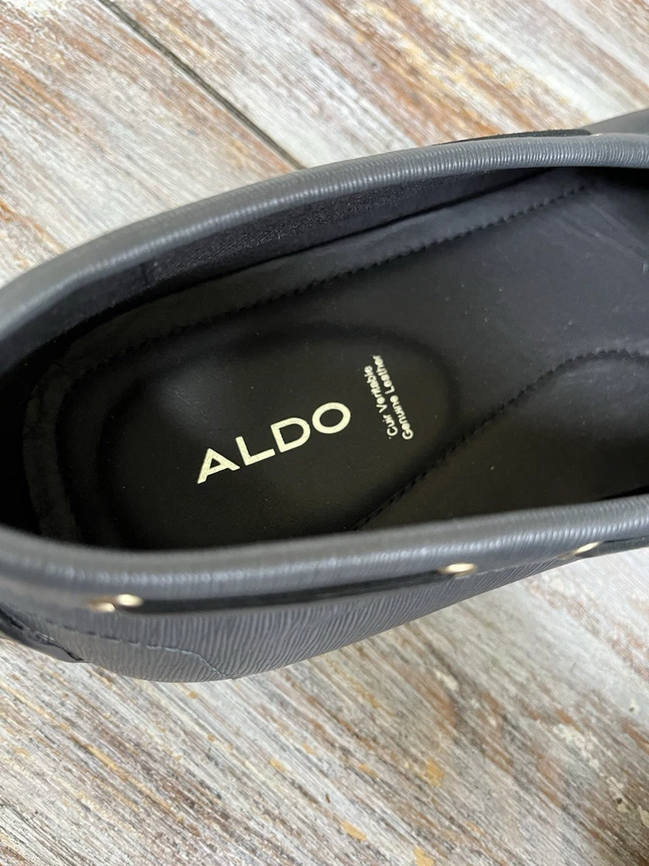 Mocasines mocasines Aldo Sheremo para hombre azulados/grises con suelas negras. Talla 12. Foto 4 de 4