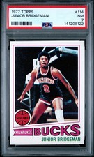 1977 Topps #114 - JUNIOR BRIDGEMAN - PSA 7 - Near Mint !!
