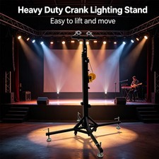 19Ft Heavy Duty Tower Lifter Crank Lighting DJ Concert Stand with Outriggers NEW
