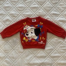 Vintage Disney 101 Dalmatians Red Sweatshirt 18-24 Mth/2T Baby 90s Dog Cartoon