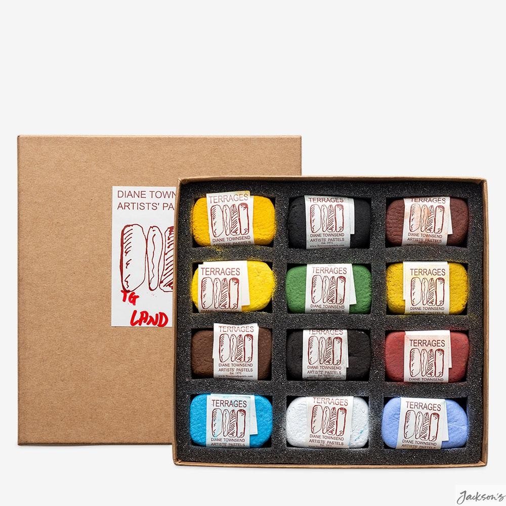 Diane Townsend Terrages Pastel Set With Pumice Stone 12 Pack Landscape Art