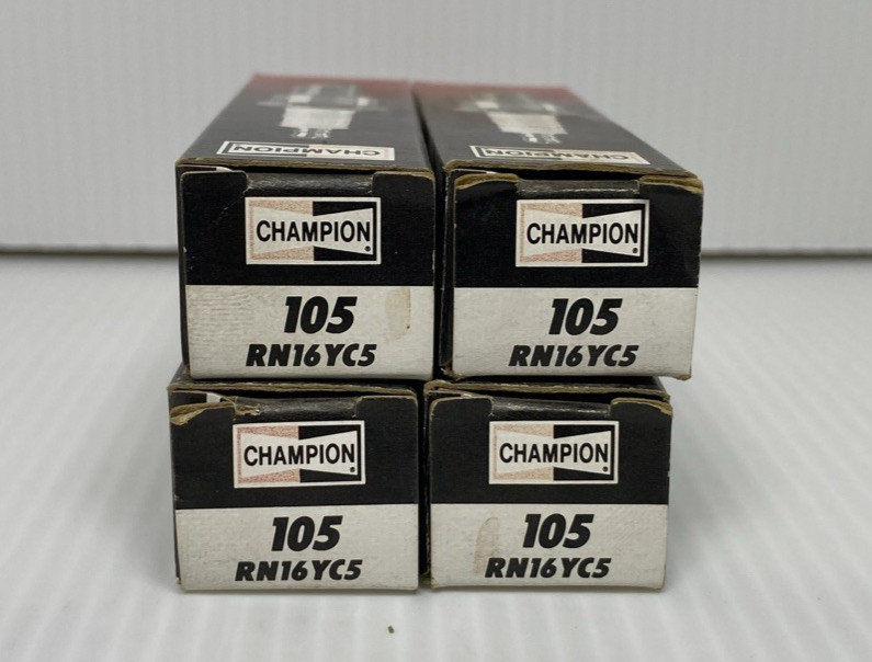 Lot of 4 Champion Copper Plus Spark Plugs 105 RN16YC5