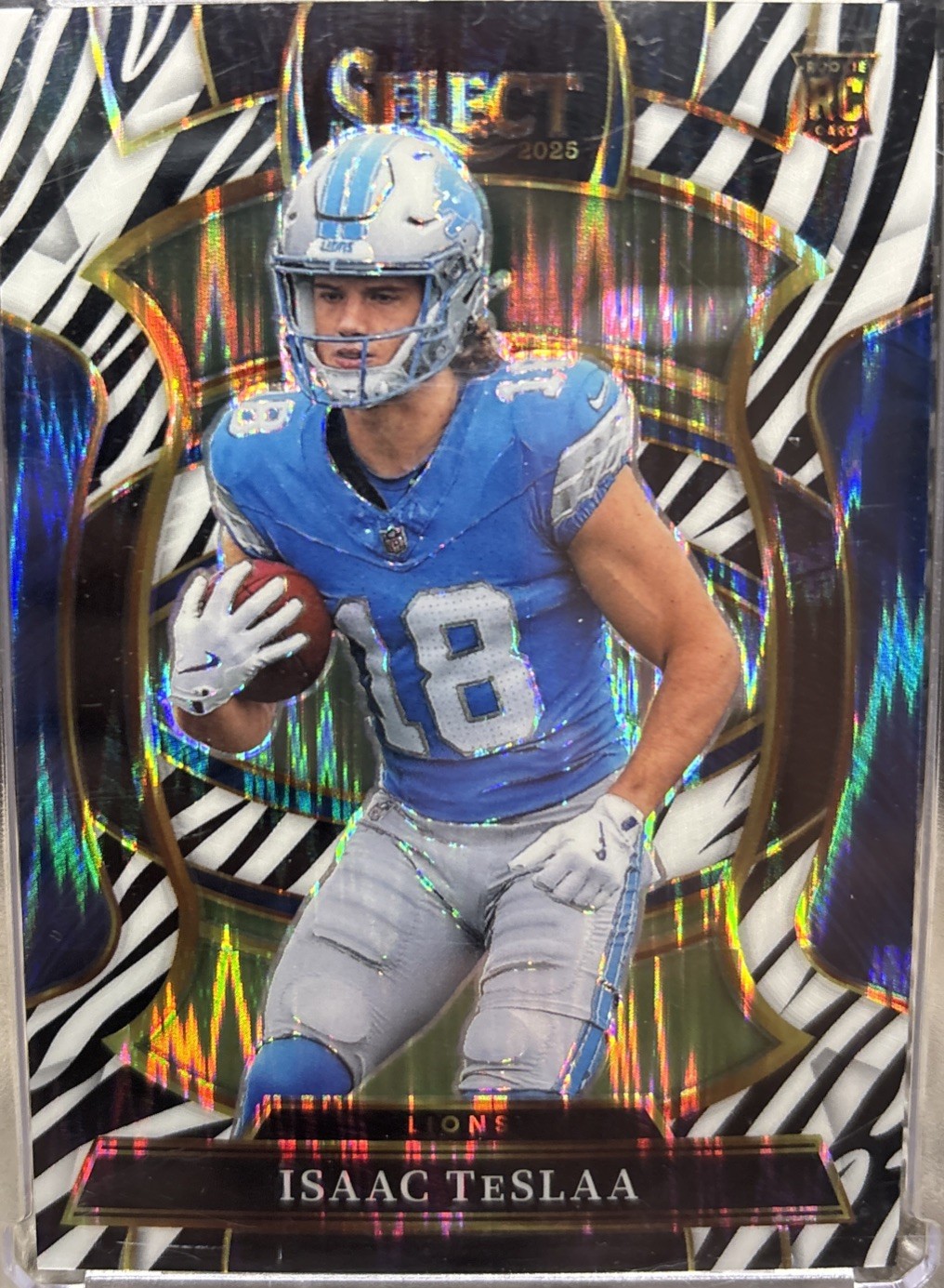 🔥🦓2025 Panini Select - Concourse Isaac Teslaa #70 Zebra Shock Prizm (RC) SSP