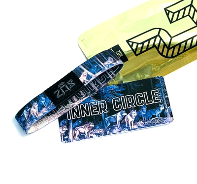 ZOX *INNER CIRCLE* Silver Single SMALL Goldie Wristband w/Card