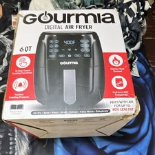 Gourmia Digital Air Fryer 6 Qt Black, 12 Programs, FryForce 360°, Recipe...