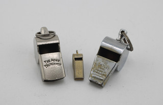 Vintage Acme Thunderer Whistles x3 The Hudson Birmingham Metal