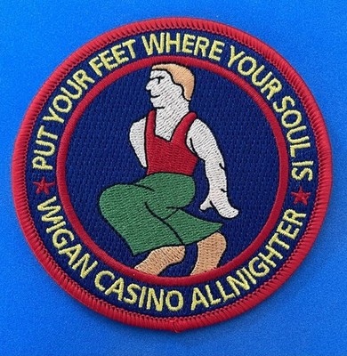 NORTHERN SOUL AUFBÜGLER PATCH - WIGAN CASINO - ''PUT YOUR FEET WHERE YOUR SOUL IS''