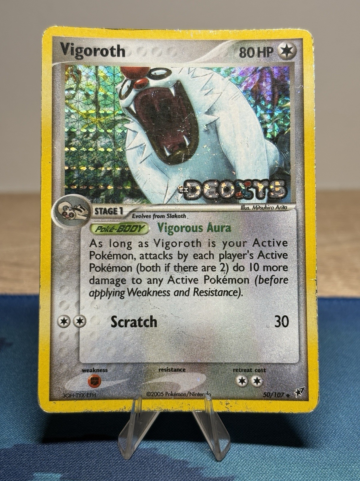 Vigoroth 50/107 Ex Deoxys Reverse Holo Stamped Pokemon Card