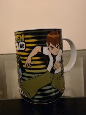 Cartoon Network Ben 10 ''It's Hero Time'' Keramiktasse Heatblast Greymatter RAR