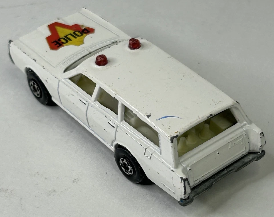 De colección 1971 Matchbox Lesney White Mercury Police Wagon - Superrápido #55 Foto 4 de 4