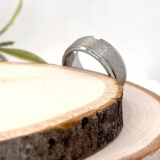 Carbide Wedding Band Celtic Knot  Brushed Shiny Finish Ring 9mm Unisex Tungsten