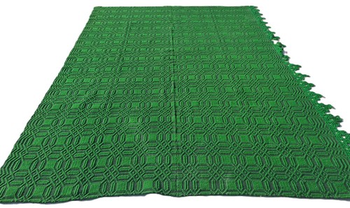 Amazing Khaddi Made Needlework African Wool Area Rug 7 x 5 Ft