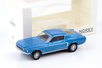 1:43 Norev Jet Car Ford Mustang Fastback 1968 Acapulco Blue Metallic