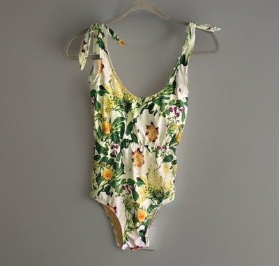 Kortni Jeane One Piece Swimsuit Floral Print Women s Size XS
