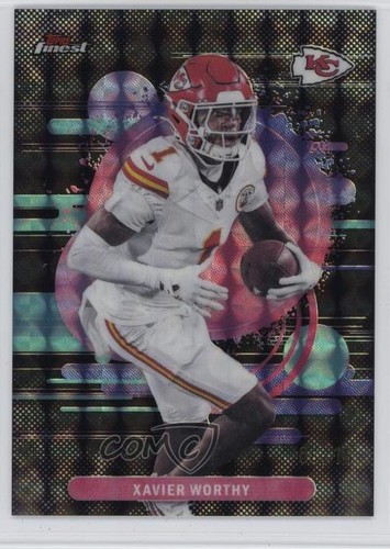 2025 Topps Finest Uncommon Black Geometric Refractor /15 Xavier Worthy #168