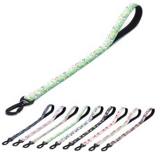 Floral Pattern Nylon Dog Leash 23 Inch for Medium and Large Dogs Pretty