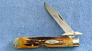 Case 1971 Unused 9 Dot 5111 1/2 Spectacular Super Rare Stag Cheetah Knife