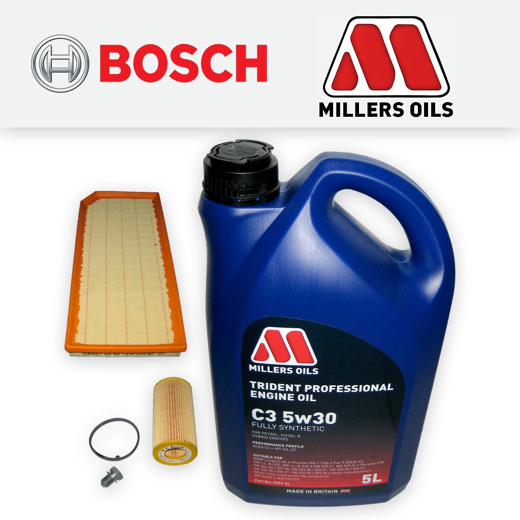 SERVICE KIT for SEAT LEON (1P) 2.0 TFSI OIL AIR FILTERS +C3 OIL (2006-2012)