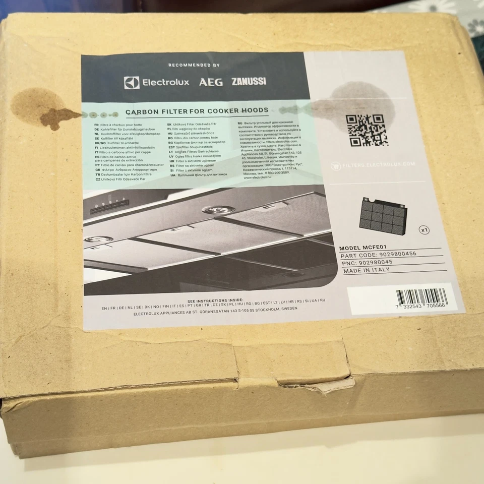 Electrolux Carbon Filter For Cooker Hoods AEG Zanussi MCFE01 Part No. 9029800456 - Изображение 2 из 4