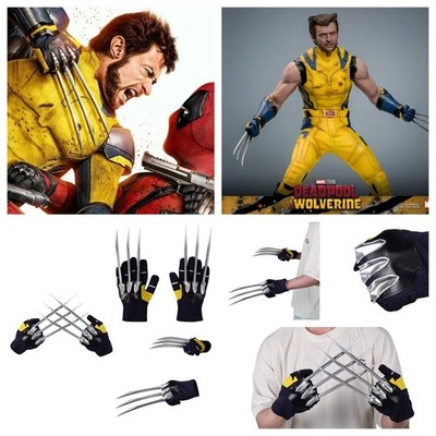 Deadpool&Wolverine 2024 Wolverine Logan Cosplay Halloween Gloves+Wolverine Claws