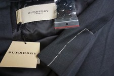 Burberry London Gray S110s Wool 2 Pc Suit Jacket Pants Sz 40S BRAND NEW