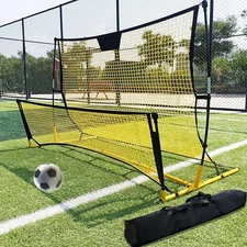 Portable Soccer Rebounder with Carrying Bag, Dual-Sided Rebounder for Solo Pa...