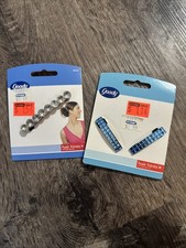 Vintage 2005 Goody Hair Hints Pkg 2 Blue Jeweled Bobby Pins  One Silver Clip