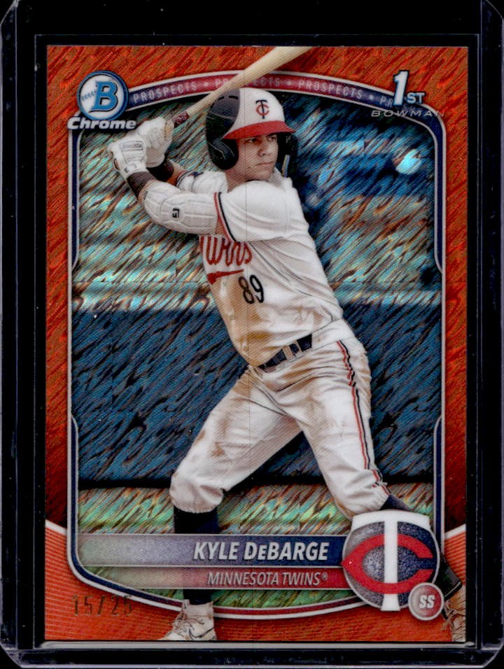 2025 Bowman Kyle DeBarge Chrome 1st Orange Shimmer Refractor #15/25