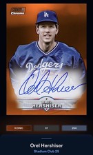 25 Topps Bunt DIGITAL Stadium Club Orange Signature ICONIC Orel Hershiser