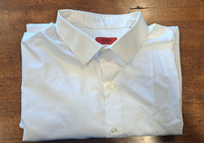 Alfani White Dress Shirt Mens XL 17 34/35 Fitted Performance Red Label Button
