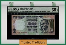 TT PK 105h 2015 INDIA 100 RUPEES S/N 900000 PMG 65 EPQ GEM UNCIRCULATED