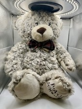2017 FAO Schwarz Teddy Bear Stuffed Animal Plush Toy Plaid Bow Fluffy Soft 17  