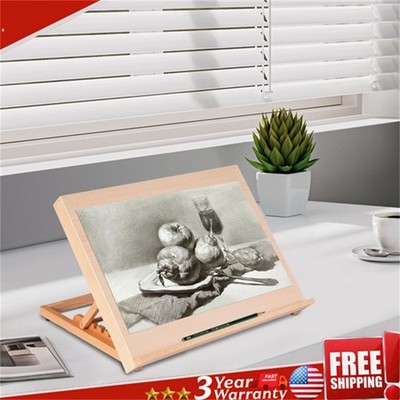 0-80° Adjustable Wooden Painting Board Stand Portable Drawing Board Stand Easel