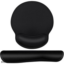 Superior Ergonomic Memory Foam Mouse Pad  Keyboard Wrist Support, Stylish Black