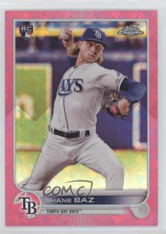 2022 Topps Chrome Logofractor Edition Pink Refractor 104/199 Shane Baz #8 0b6c